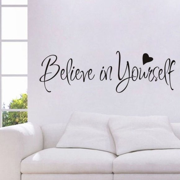 Believe In Yourself Wall Stickers Inspirational - Picture 1 of 2